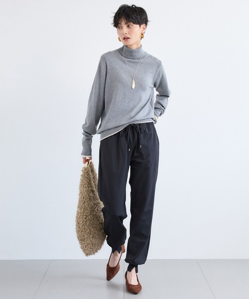 BARNYARDSTORM(バンヤードストーム)の「BARNYARDSTORM / ハイテンション裏起毛ジョガーパンツ【WEB限定サイズL】【YouTube「i.style closet」紹介アイテム】(その他パンツ・レディース・ブラック/オフホワイト/ネイビー・S/M/L)」の5枚目の写真