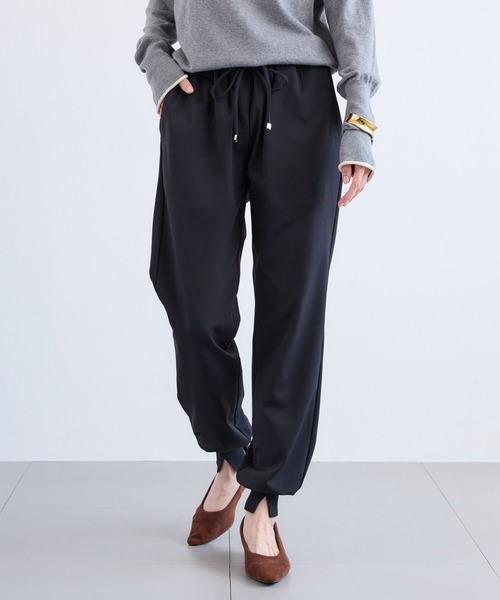 BARNYARDSTORM(バンヤードストーム)の「BARNYARDSTORM / ハイテンション裏起毛ジョガーパンツ【WEB限定サイズL】【YouTube「i.style closet」紹介アイテム】(その他パンツ・レディース・ブラック/オフホワイト/ネイビー・S/M/L)」の6枚目の写真