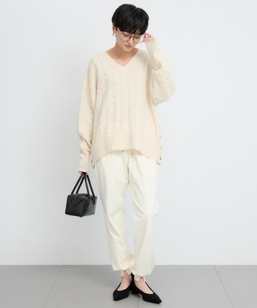 BARNYARDSTORM(バンヤードストーム)の「BARNYARDSTORM / ハイテンション裏起毛ジョガーパンツ【WEB限定サイズL】【YouTube「i.style closet」紹介アイテム】(その他パンツ・レディース・ブラック/オフホワイト/ネイビー・S/M/L)」の8枚目の写真