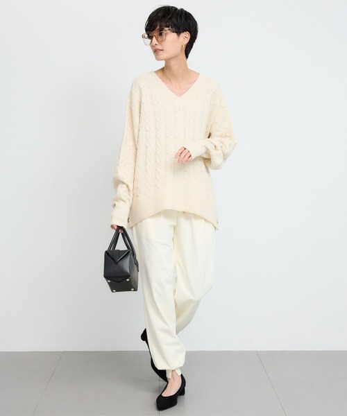 BARNYARDSTORM(バンヤードストーム)の「BARNYARDSTORM / ハイテンション裏起毛ジョガーパンツ【WEB限定サイズL】【YouTube「i.style closet」紹介アイテム】(その他パンツ・レディース・ブラック/オフホワイト/ネイビー・S/M/L)」の9枚目の写真