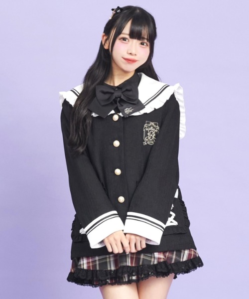 Secret Honey（シークレットハニー）の「セーラー襟ブレザー（その他アウター・レディース・キャメル/ブラック・MEDIUM）」の7枚目の写真