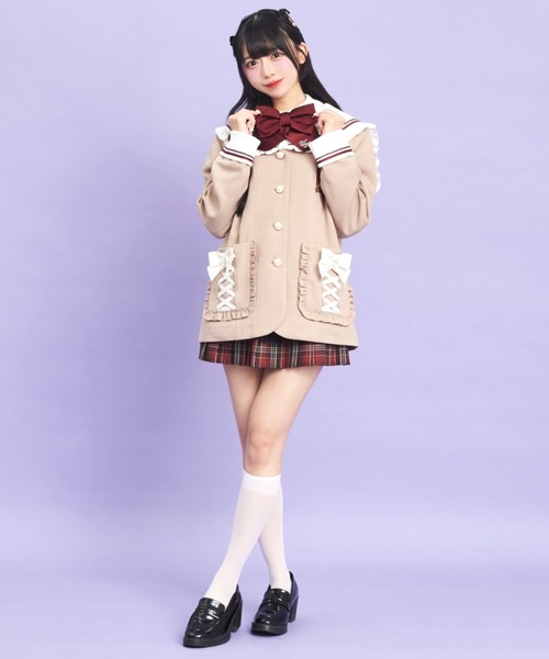 Secret Honey（シークレットハニー）の「セーラー襟ブレザー（その他アウター・レディース・キャメル/ブラック・MEDIUM）」の5枚目の写真