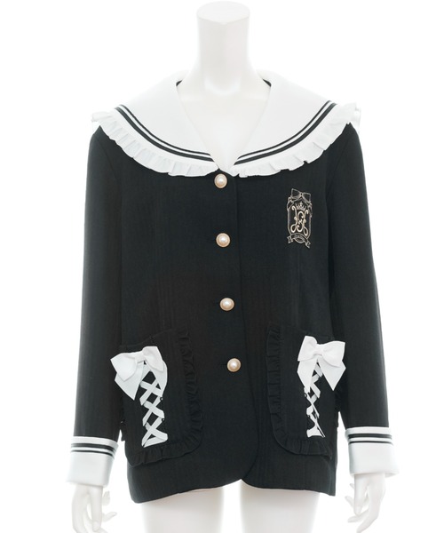 Secret Honey（シークレットハニー）の「セーラー襟ブレザー（その他アウター・レディース・キャメル/ブラック・MEDIUM）」の10枚目の写真