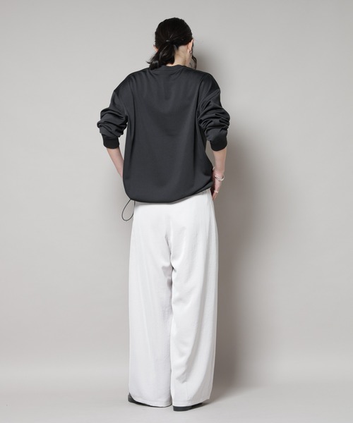 NANO universe（ナノユニバース）の「「MC」coveross(R)フリースボンディングクルーネック(セットアップ可)（Tシャツ/カットソー・レディース・ブラック/ブラウン・FREE）」の15枚目の写真