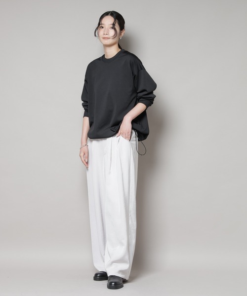 NANO universe（ナノユニバース）の「「MC」coveross(R)フリースボンディングクルーネック(セットアップ可)（Tシャツ/カットソー・レディース・ブラック/ブラウン・FREE）」の16枚目の写真