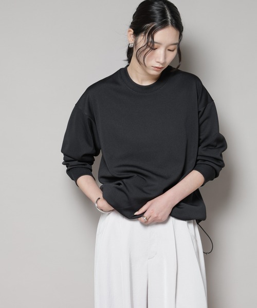 NANO universe（ナノユニバース）の「「MC」coveross(R)フリースボンディングクルーネック(セットアップ可)（Tシャツ/カットソー・レディース・ブラック/ブラウン・FREE）」の12枚目の写真