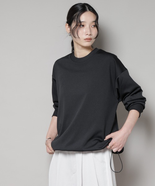 NANO universe（ナノユニバース）の「「MC」coveross(R)フリースボンディングクルーネック(セットアップ可)（Tシャツ/カットソー・レディース・ブラック/ブラウン・FREE）」の13枚目の写真