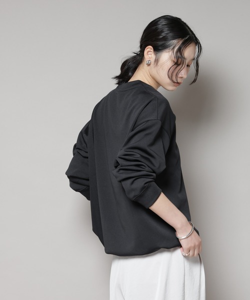 NANO universe（ナノユニバース）の「「MC」coveross(R)フリースボンディングクルーネック(セットアップ可)（Tシャツ/カットソー・レディース・ブラック/ブラウン・FREE）」の14枚目の写真