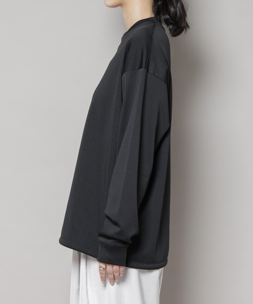 NANO universe（ナノユニバース）の「「MC」coveross(R)フリースボンディングクルーネック(セットアップ可)（Tシャツ/カットソー・レディース・ブラック/ブラウン・FREE）」の22枚目の写真