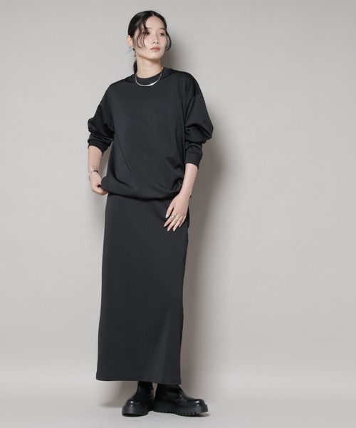 NANO universe（ナノユニバース）の「「MC」coveross(R)フリースボンディングクルーネック(セットアップ可)（Tシャツ/カットソー・レディース・ブラック/ブラウン・FREE）」の20枚目の写真