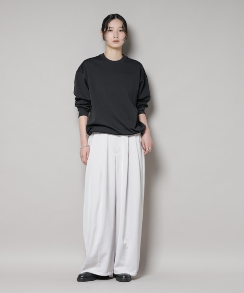 NANO universe（ナノユニバース）の「「MC」coveross(R)フリースボンディングクルーネック(セットアップ可)（Tシャツ/カットソー・レディース・ブラック/ブラウン・FREE）」の17枚目の写真