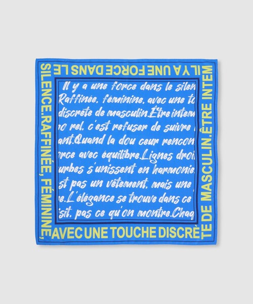 allureville（アルアバイル）の「フォントロゴスカーフ（バンダナ/スカーフ・レディース・ブラウン/ブラック/ブルー・FREE）」の5枚目の写真