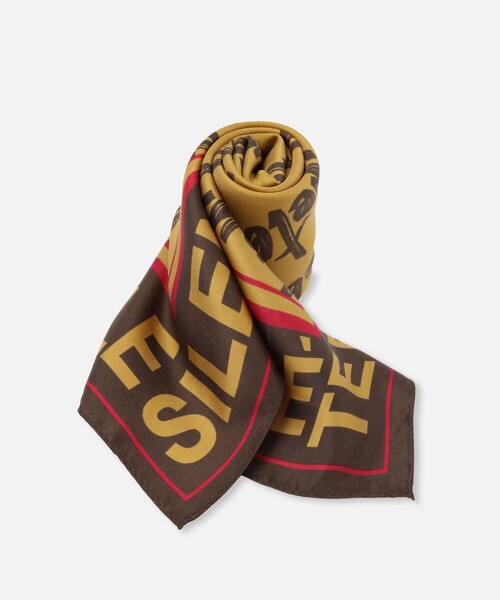 allureville（アルアバイル）の「フォントロゴスカーフ（バンダナ/スカーフ・レディース・ブラウン/ブラック/ブルー・FREE）」の7枚目の写真