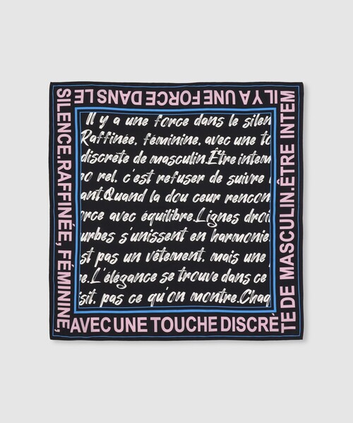 allureville（アルアバイル）の「フォントロゴスカーフ（バンダナ/スカーフ・レディース・ブラウン/ブラック/ブルー・FREE）」の11枚目の写真