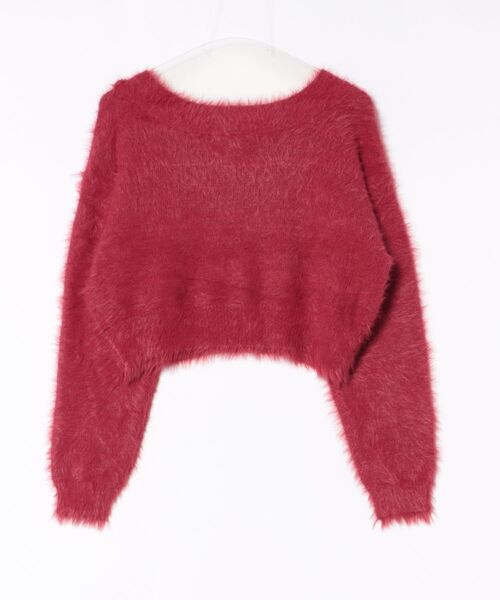 GORGE（ゴージ）の「《フェザー×ショート丈》レディース ニットプルオーバー 長袖（ニット/セーター・レディース・ブルー/オフホワイト/チャコール/ボルドー/パープル・F）」の21枚目の写真