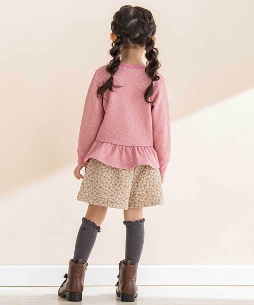 Noeil aime BeBe（ノイユエイムベベ）の「【お揃い】花柄ふくれJQキュロットパンツ（その他パンツ・キッズ・ベージュ・120cm/130cm/110cm）」の4枚目の写真