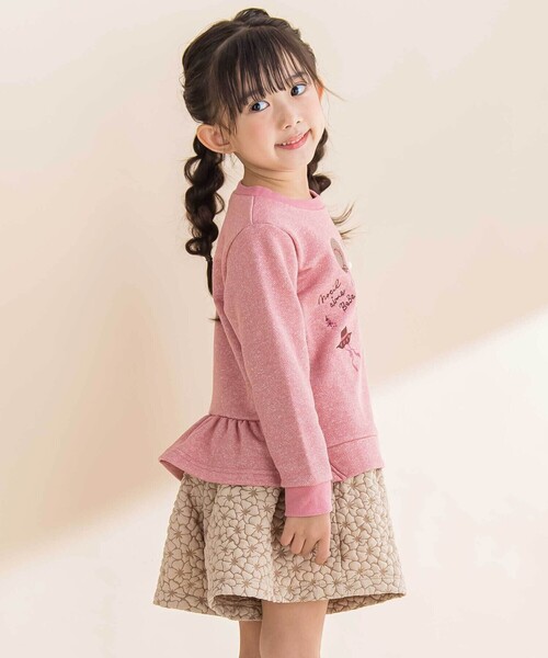 Noeil aime BeBe（ノイユエイムベベ）の「【お揃い】花柄ふくれJQキュロットパンツ（その他パンツ・キッズ・ベージュ・120cm/130cm/110cm）」の6枚目の写真