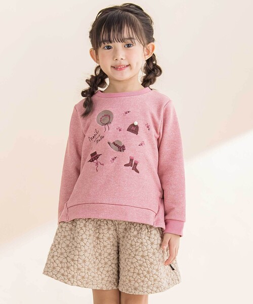 Noeil aime BeBe（ノイユエイムベベ）の「【お揃い】花柄ふくれJQキュロットパンツ（その他パンツ・キッズ・ベージュ・120cm/130cm/110cm）」の3枚目の写真