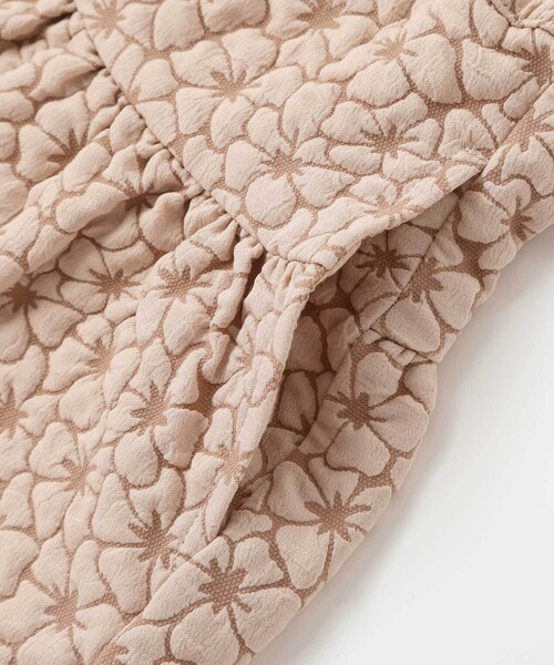 Noeil aime BeBe（ノイユエイムベベ）の「【お揃い】花柄ふくれJQキュロットパンツ（その他パンツ・キッズ・ベージュ・120cm/130cm/110cm）」の2枚目の写真