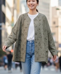 BY THE BAY（バイザベイ）の「【HANEI/ハンエイ】Jisome Check No Collar  Shirt Jacket/ノーカラーシャツジャケット（カバーオール）」