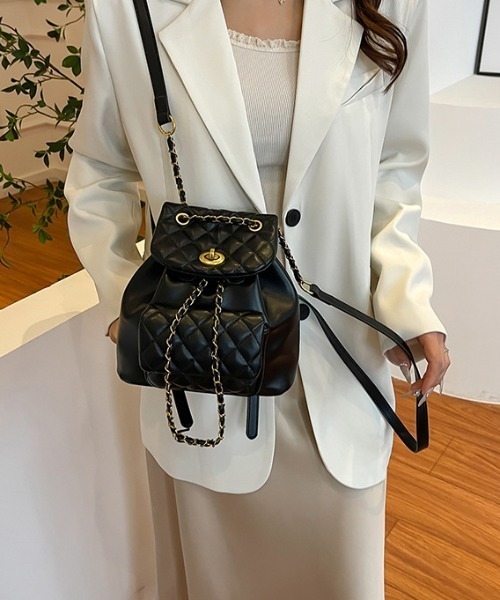 maison de LATIR(メゾンドラティール)の「2wayチェーンリュック(バックパック/リュック・レディース・シルバー/アイボリー/ピンク/ブラック・FREE)」の13枚目の写真