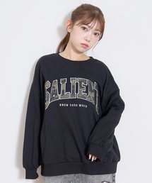 【LTXC】柄ロゴアップリケルーズスウェット