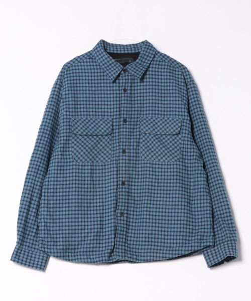 VIBGYOR（ヴィブジョー）の「裏フリースチェックシャツCPO(CN)（ブルゾン・メンズ・ホワイト/ブラウン/ベージュ/ネイビー/ブラック/ブルー・MEDIUM/LARGE）」の17枚目の写真