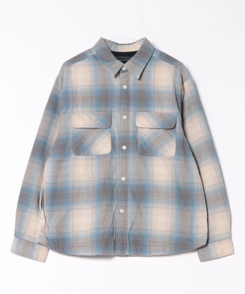 VIBGYOR（ヴィブジョー）の「裏フリースチェックシャツCPO(CN)（ブルゾン・メンズ・ホワイト/ブラウン/ベージュ/ネイビー/ブラック/ブルー・MEDIUM/LARGE）」の19枚目の写真