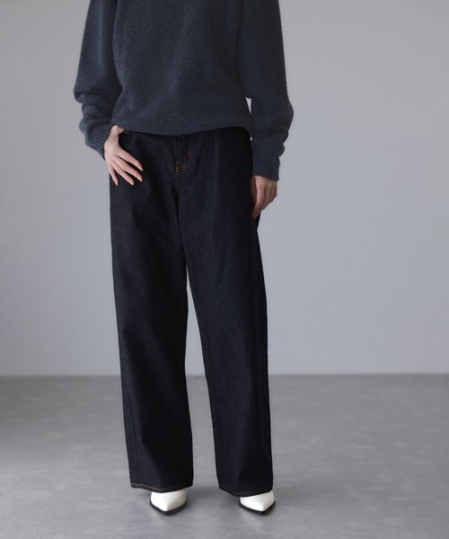 NEEDBY heritage（ニードバイヘリテージ）の「【NEEDBY for ADAM ET ROPE'】別注HANA（デニムパンツ・レディース・ブルー/ネイビー・24/25/26/27）」の3枚目の写真