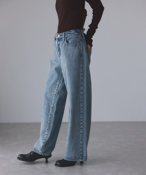 NEEDBY heritage（ニードバイヘリテージ）の「【NEEDBY for ADAM ET ROPE'】別注HANA（デニムパンツ・レディース・ブルー/ネイビー・24/25/26/27）」の9枚目の写真