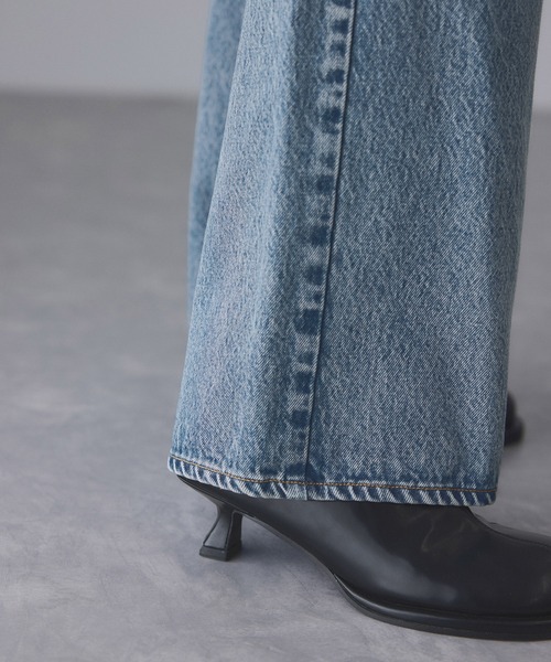 NEEDBY heritage（ニードバイヘリテージ）の「【NEEDBY for ADAM ET ROPE'】別注HANA（デニムパンツ・レディース・ブルー/ネイビー・24/25/26/27）」の13枚目の写真