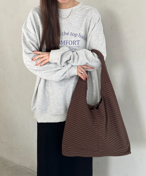wears(ウェアーズ)の「【A4収納可】チェック柄ワンハンドルトートバッグ(トートバッグ・レディース・レッド/ブラウン/ベージュ/ネイビー・FREE)」の9枚目の写真