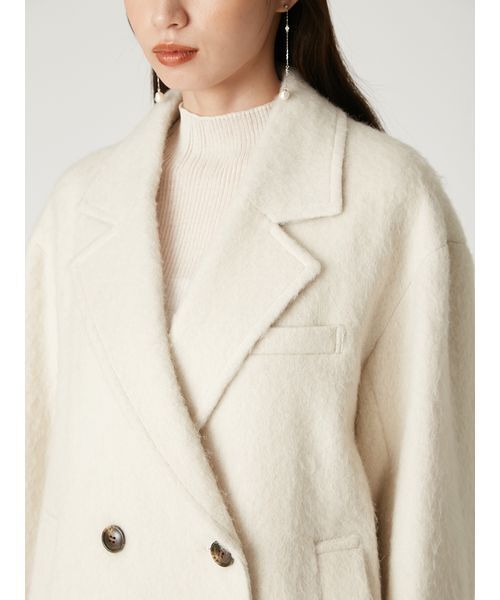 FRAY I.D(フレイアイディー)の「オーバーサイズウールシャギージャコット(テーラードジャケット・レディース・オフホワイト/グレー/ライトブルー・0/1)」の7枚目の写真