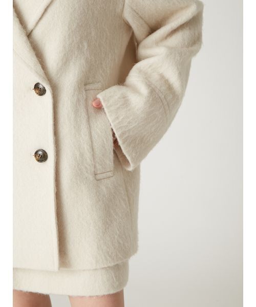 オーバーサイズウールシャギージャコット（テーラードジャケット