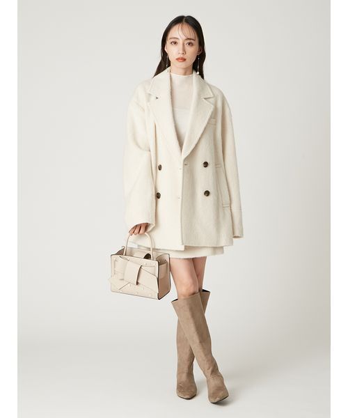 オーバーサイズウールシャギージャコット（テーラードジャケット