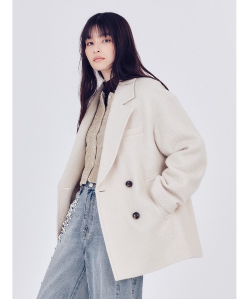 セール】オーバーサイズウールシャギージャコット（テーラード