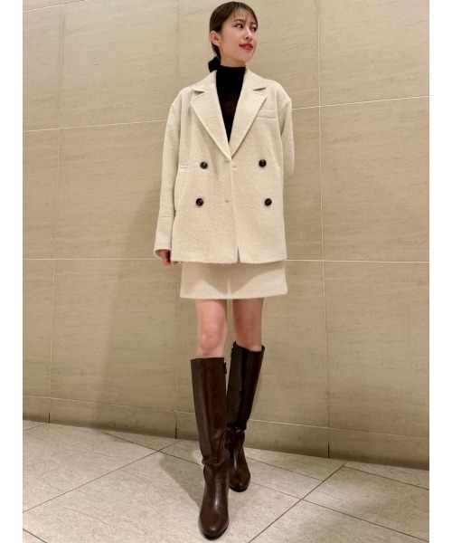 オーバーサイズウールシャギージャコット（テーラードジャケット