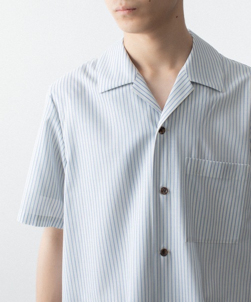ATTACHMENT(アタッチメント)の「WO/PE ストライプ オープンカラー S/S SHIRT / WO/PE STRIPE OPEN COLLAR S/S SHIRT(シャツ/ブラウス・メンズ・ブルー/グレー/レッド・2/1/3)」の13枚目の写真