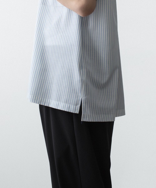 ATTACHMENT(アタッチメント)の「WO/PE ストライプ オープンカラー S/S SHIRT / WO/PE STRIPE OPEN COLLAR S/S SHIRT(シャツ/ブラウス・メンズ・ブルー/グレー/レッド・2/1/3)」の15枚目の写真