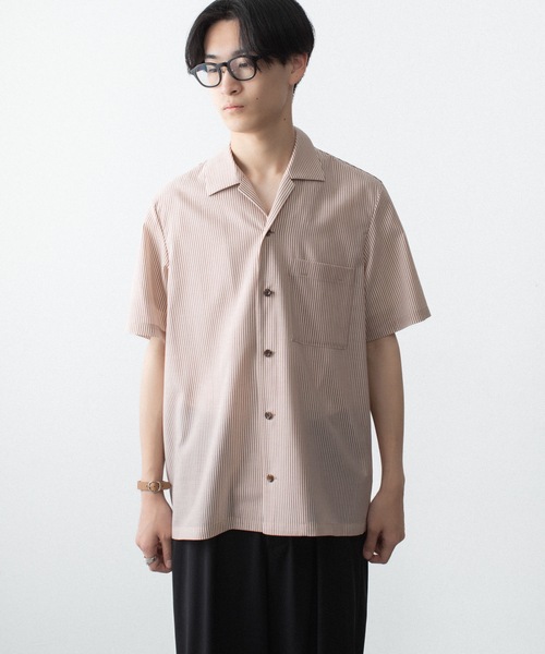 ATTACHMENT(アタッチメント)の「WO/PE ストライプ オープンカラー S/S SHIRT / WO/PE STRIPE OPEN COLLAR S/S SHIRT(シャツ/ブラウス・メンズ・ブルー/グレー/レッド・2/1/3)」の7枚目の写真
