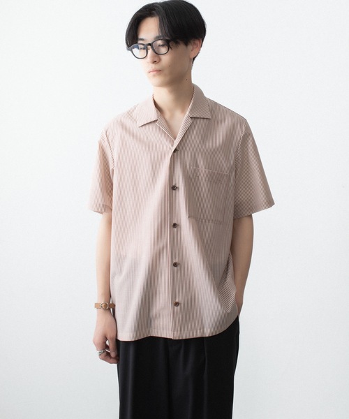 ATTACHMENT(アタッチメント)の「WO/PE ストライプ オープンカラー S/S SHIRT / WO/PE STRIPE OPEN COLLAR S/S SHIRT(シャツ/ブラウス・メンズ・ブルー/グレー/レッド・2/1/3)」の8枚目の写真