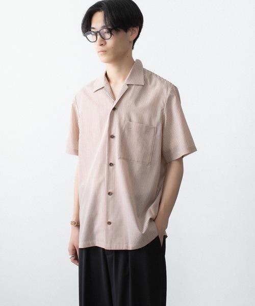 ATTACHMENT(アタッチメント)の「WO/PE ストライプ オープンカラー S/S SHIRT / WO/PE STRIPE OPEN COLLAR S/S SHIRT(シャツ/ブラウス・メンズ・ブルー/グレー/レッド・2/1/3)」の9枚目の写真
