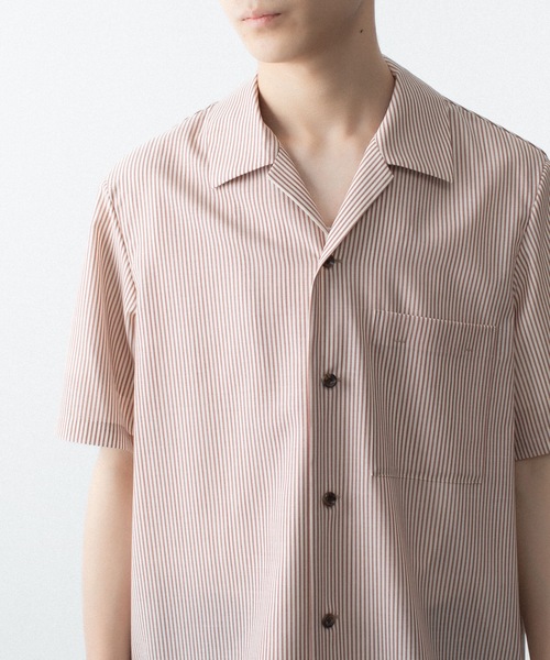 ATTACHMENT(アタッチメント)の「WO/PE ストライプ オープンカラー S/S SHIRT / WO/PE STRIPE OPEN COLLAR S/S SHIRT(シャツ/ブラウス・メンズ・ブルー/グレー/レッド・2/1/3)」の12枚目の写真