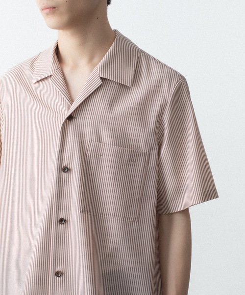 ATTACHMENT(アタッチメント)の「WO/PE ストライプ オープンカラー S/S SHIRT / WO/PE STRIPE OPEN COLLAR S/S SHIRT(シャツ/ブラウス・メンズ・ブルー/グレー/レッド・2/1/3)」の4枚目の写真