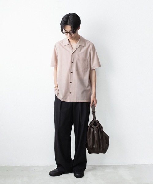ATTACHMENT(アタッチメント)の「WO/PE ストライプ オープンカラー S/S SHIRT / WO/PE STRIPE OPEN COLLAR S/S SHIRT(シャツ/ブラウス・メンズ・ブルー/グレー/レッド・2/1/3)」の6枚目の写真