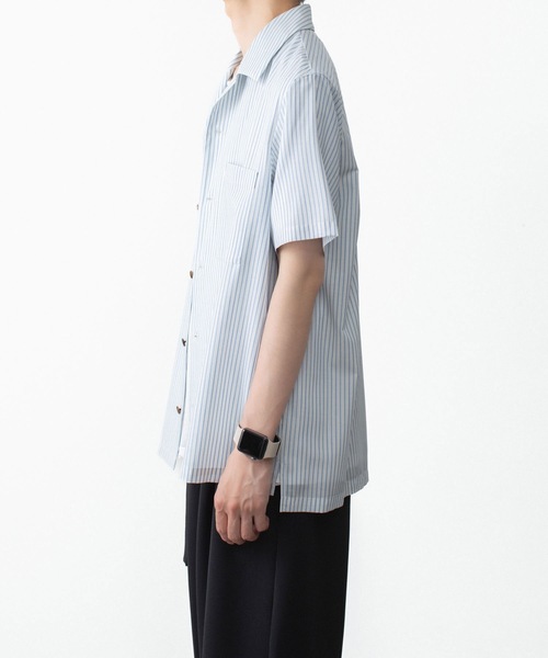 ATTACHMENT（アタッチメント）の「WO/PE ストライプ オープンカラー S/S SHIRT / WO/PE STRIPE OPEN COLLAR S/S SHIRT（シャツ/ブラウス・メンズ・ブルー/グレー/レッド・2/1/3）」の15枚目の写真