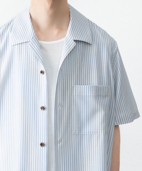ATTACHMENT（アタッチメント）の「WO/PE ストライプ オープンカラー S/S SHIRT / WO/PE STRIPE OPEN COLLAR S/S SHIRT（シャツ/ブラウス・メンズ・ブルー/グレー/レッド・2/1/3）」の13枚目の写真