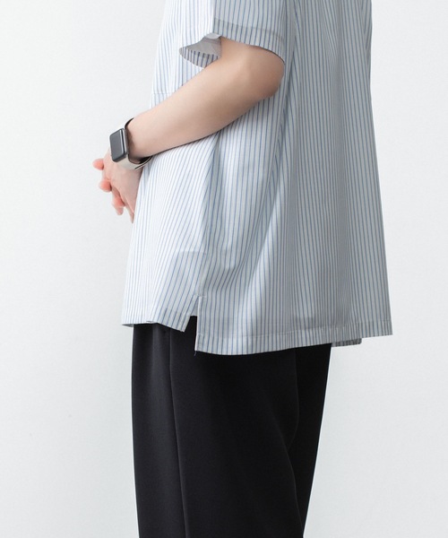 ATTACHMENT（アタッチメント）の「WO/PE ストライプ オープンカラー S/S SHIRT / WO/PE STRIPE OPEN COLLAR S/S SHIRT（シャツ/ブラウス・メンズ・ブルー/グレー/レッド・2/1/3）」の11枚目の写真