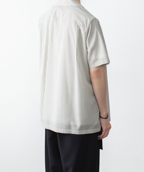 ATTACHMENT（アタッチメント）の「WO/PE ストライプ オープンカラー S/S SHIRT / WO/PE STRIPE OPEN COLLAR S/S SHIRT（シャツ/ブラウス・メンズ・ブルー/グレー/レッド・2/1/3）」の6枚目の写真