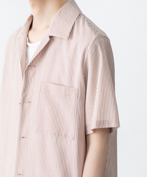ATTACHMENT（アタッチメント）の「WO/PE ストライプ オープンカラー S/S SHIRT / WO/PE STRIPE OPEN COLLAR S/S SHIRT（シャツ/ブラウス・メンズ・ブルー/グレー/レッド・2/1/3）」の20枚目の写真